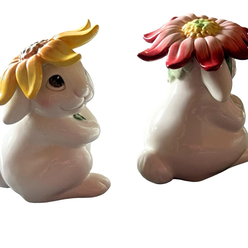 EUC Fitz & Floyd Bunny Salt and Pepper Shaker Set - Picture 5 of 6